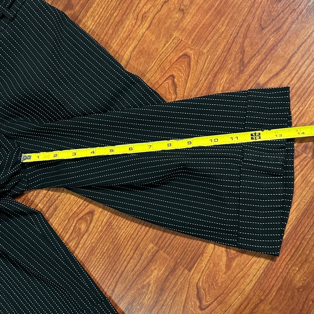 XOXO Women's Black with White Pinstriped Office Short - Picture 12 of 12